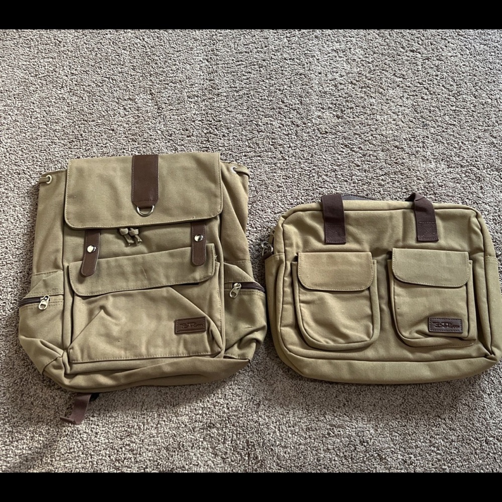 B.b Russo Backpack and Laptop Bag set